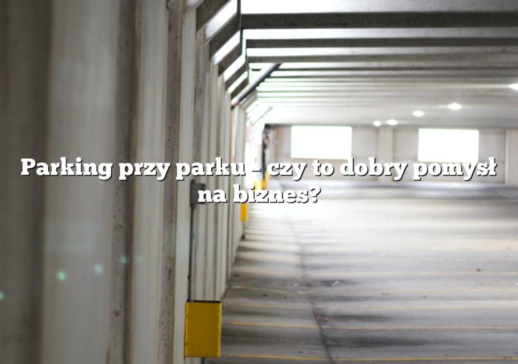 Parking przy parku – czy to dobry pomysł na biznes?