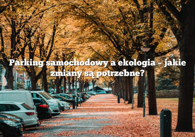 Parking samochodowy a ekologia – jakie zmiany są potrzebne?