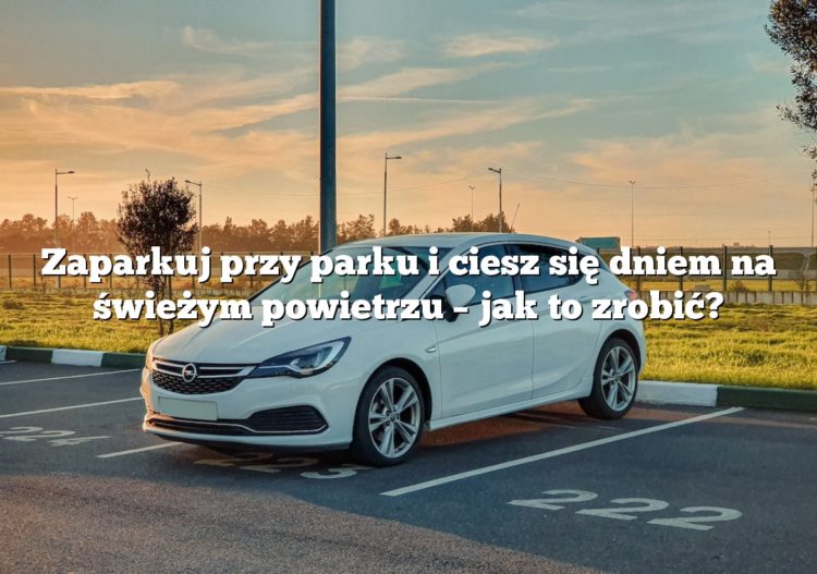 Zaparkuj przy parku i ciesz się dniem na świeżym powietrzu – jak to zrobić?