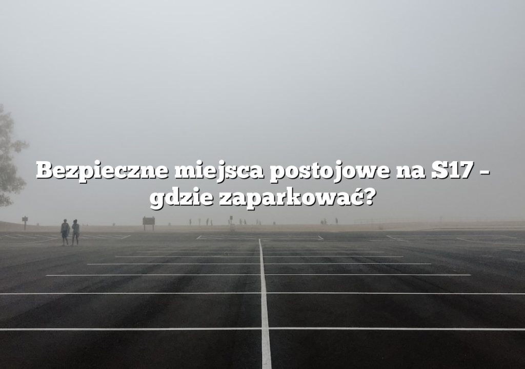 Bezpieczne miejsca postojowe na S17 – gdzie zaparkować?