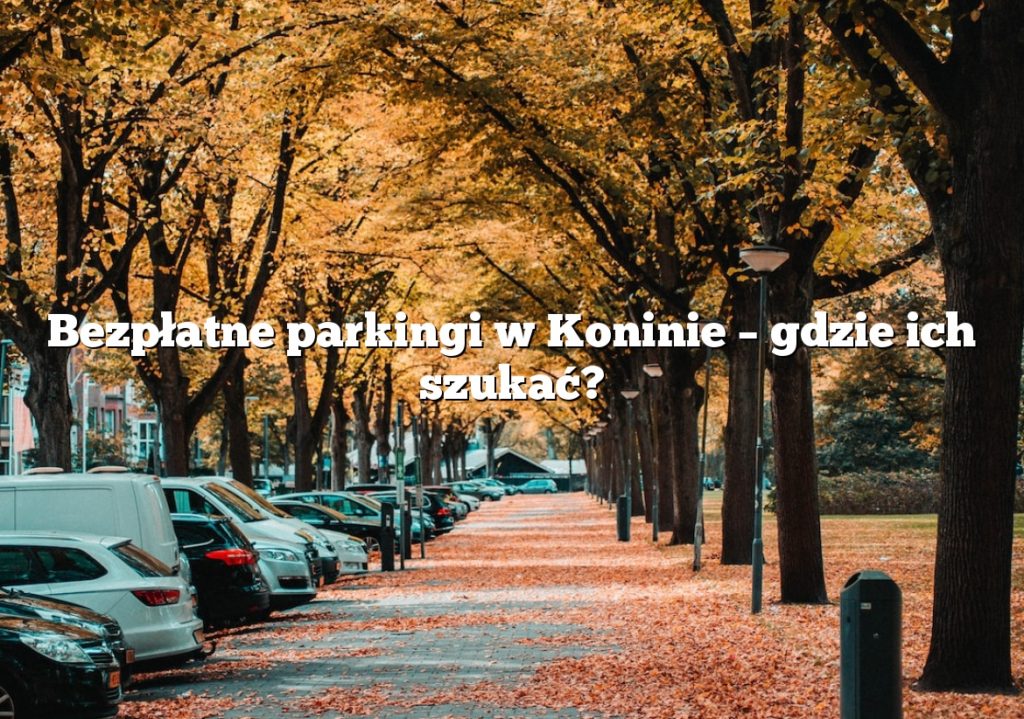 Bezpłatne parkingi w Koninie – gdzie ich szukać?