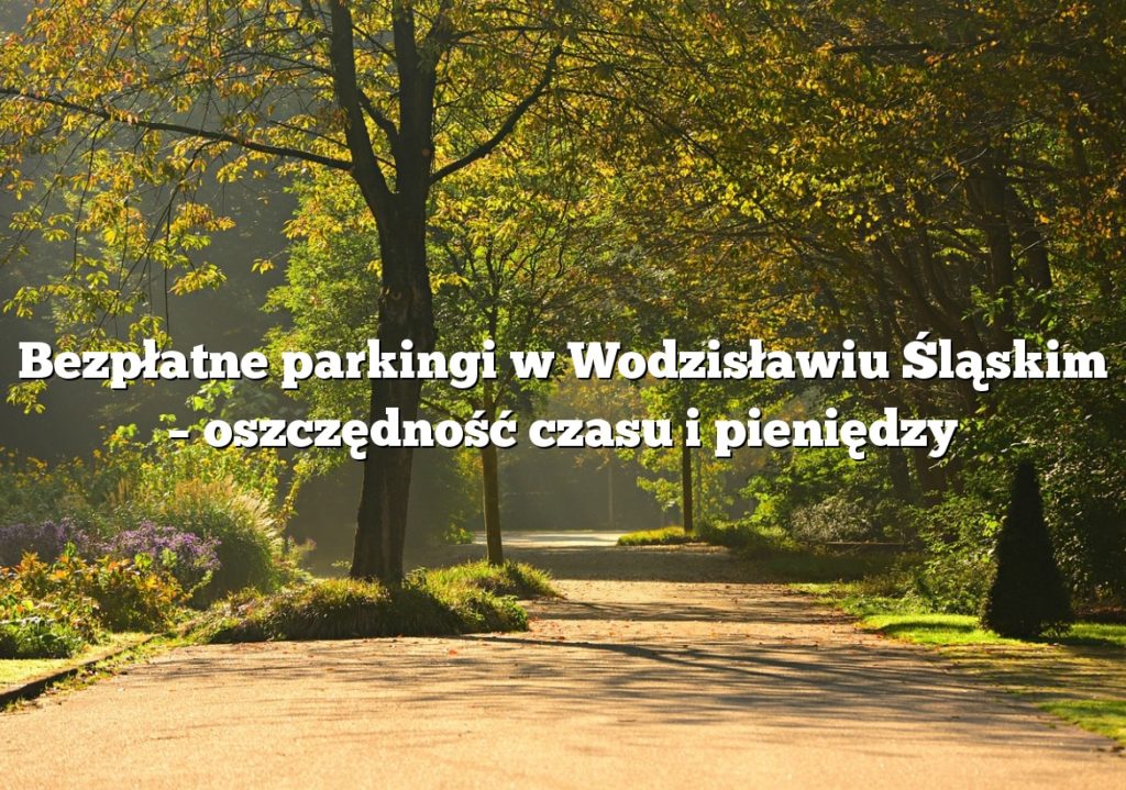Bezpłatne parkingi w Wodzisławiu Śląskim – oszczędność czasu i pieniędzy