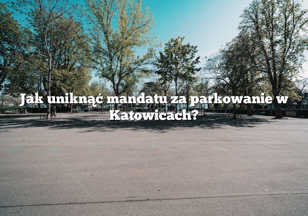 Jak uniknąć mandatu za parkowanie w Katowicach?
