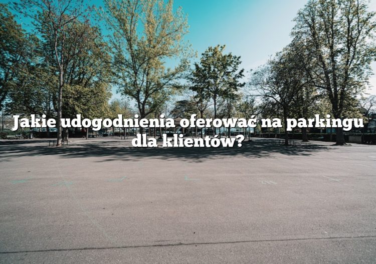 Jakie udogodnienia oferować na parkingu dla klientów?