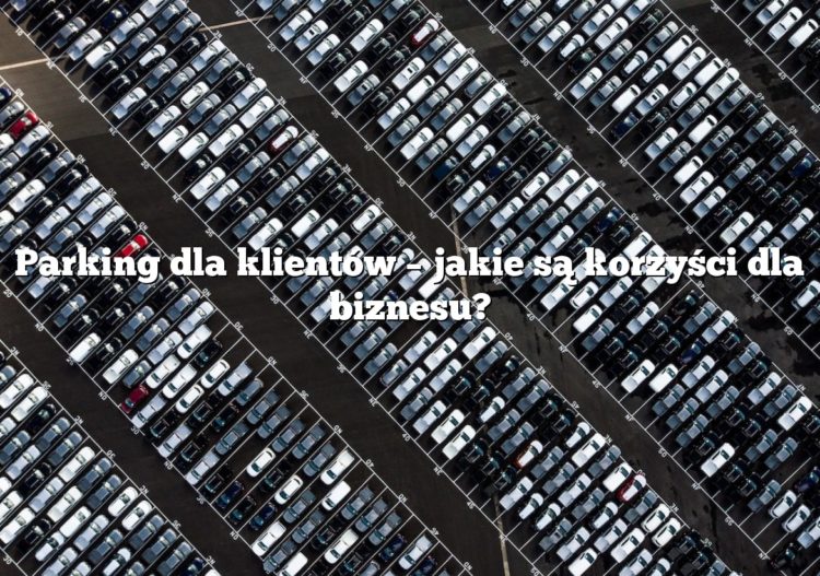 Parking dla klientów – jakie są korzyści dla biznesu?