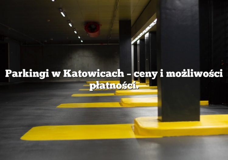 Parkingi w Katowicach – ceny i możliwości płatności.