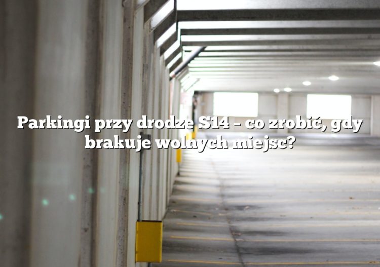 Parkingi przy drodze S14 – co zrobić, gdy brakuje wolnych miejsc?