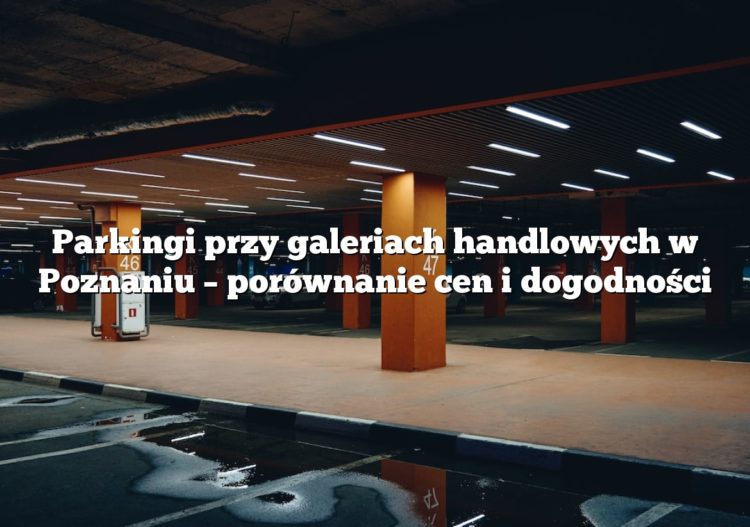 Parkingi przy galeriach handlowych w Poznaniu – porównanie cen i dogodności