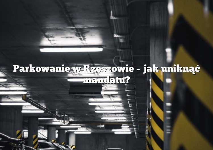Parkowanie w Rzeszowie – jak uniknąć mandatu?