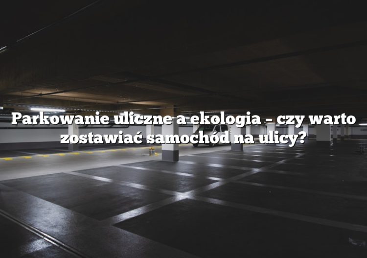 Parkowanie uliczne a ekologia – czy warto zostawiać samochód na ulicy?