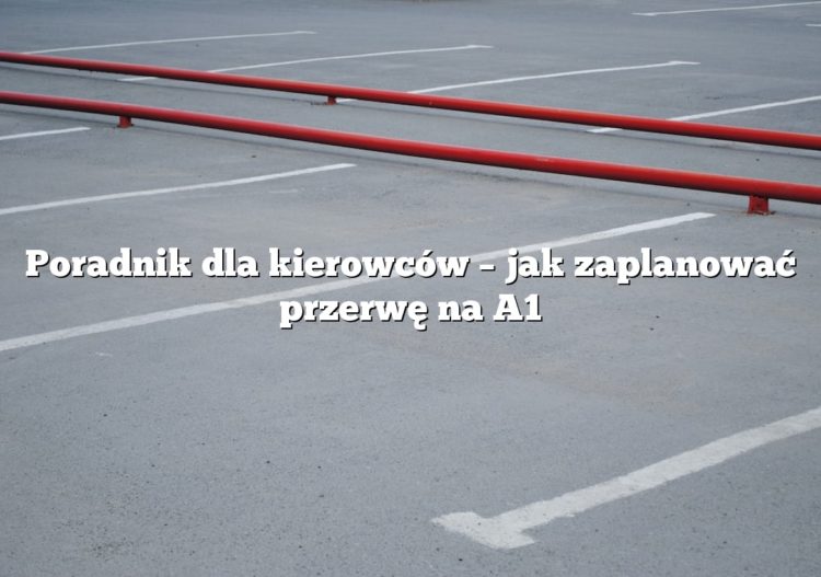 Poradnik dla kierowców – jak zaplanować przerwę na A1