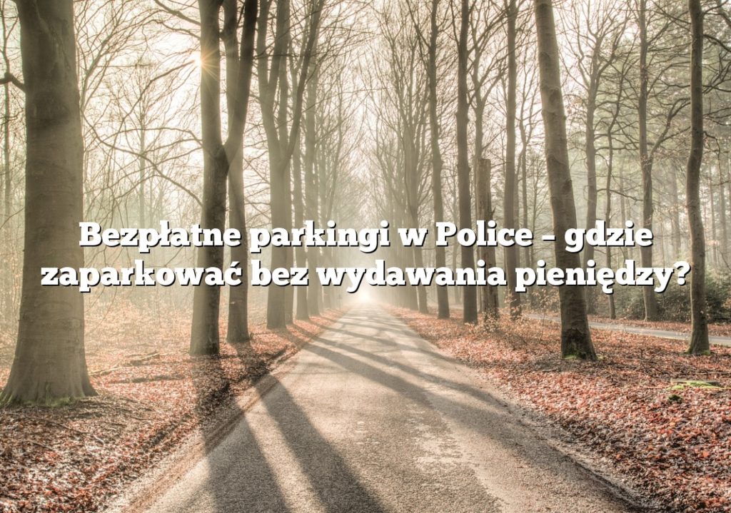 Bezpłatne parkingi w Police – gdzie zaparkować bez wydawania pieniędzy?