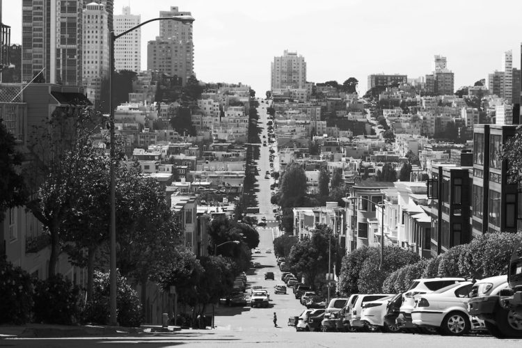 Zdjęcie parking w mieście