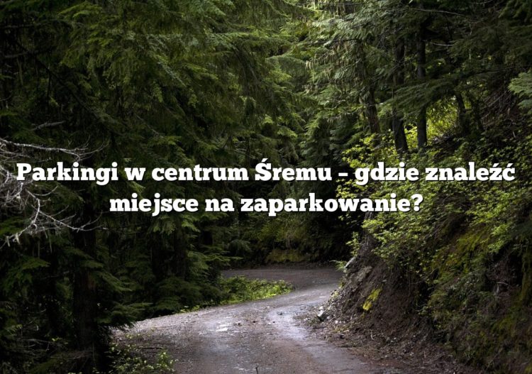 Parkingi w centrum Śremu – gdzie znaleźć miejsce na zaparkowanie?