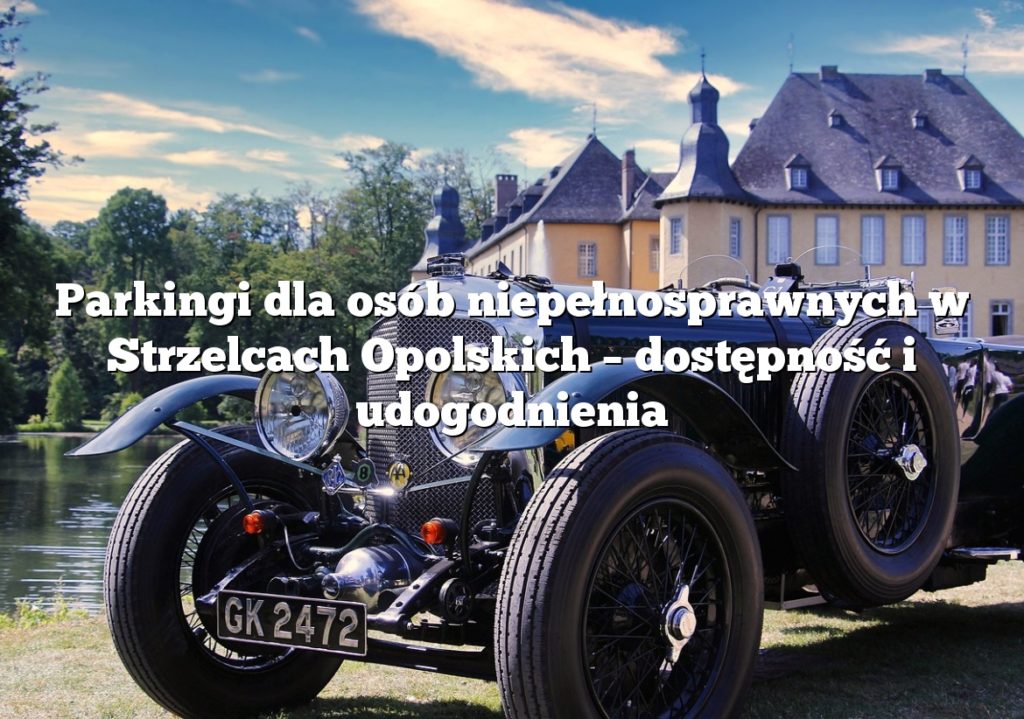 Parkingi dla osób niepełnosprawnych w Strzelcach Opolskich – dostępność i udogodnienia