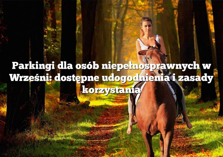 Parkingi dla osób niepełnosprawnych w Wrześni: dostępne udogodnienia i zasady korzystania