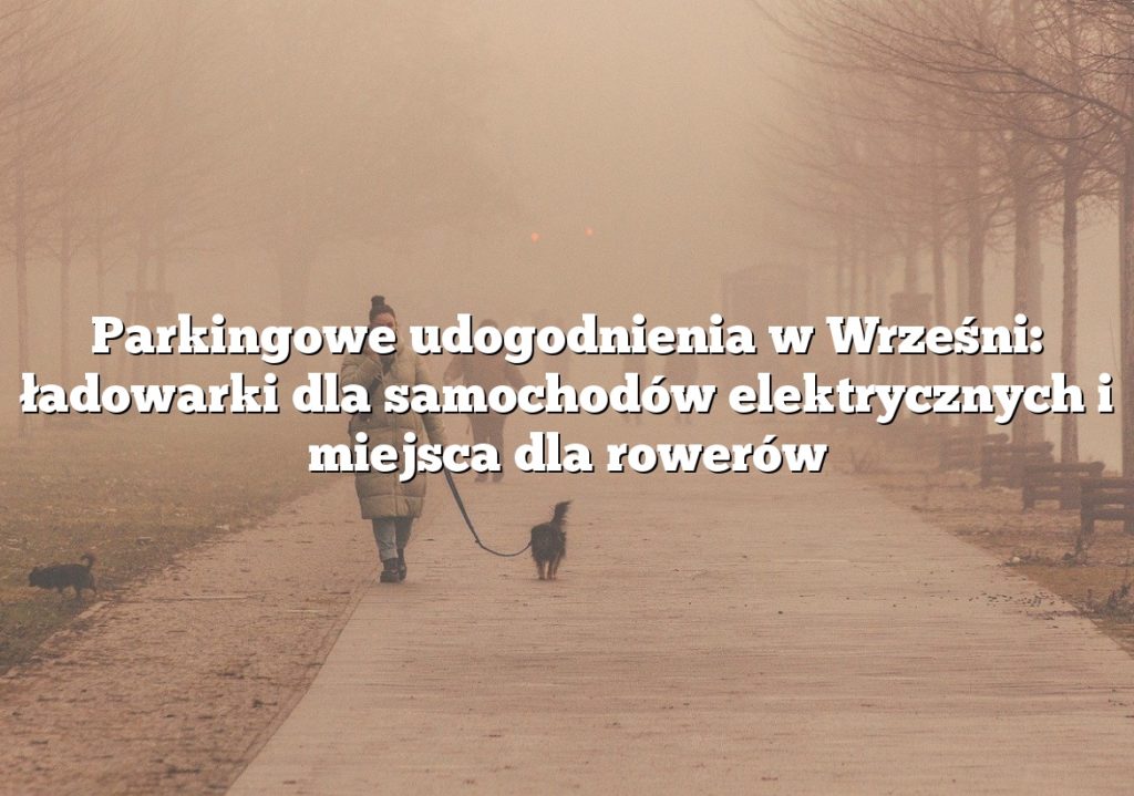 Parkingowe udogodnienia w Wrześni: ładowarki dla samochodów elektrycznych i miejsca dla rowerów