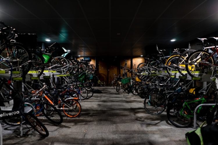 Miejsce parkingowe dla rowerów w Inowrocławiu