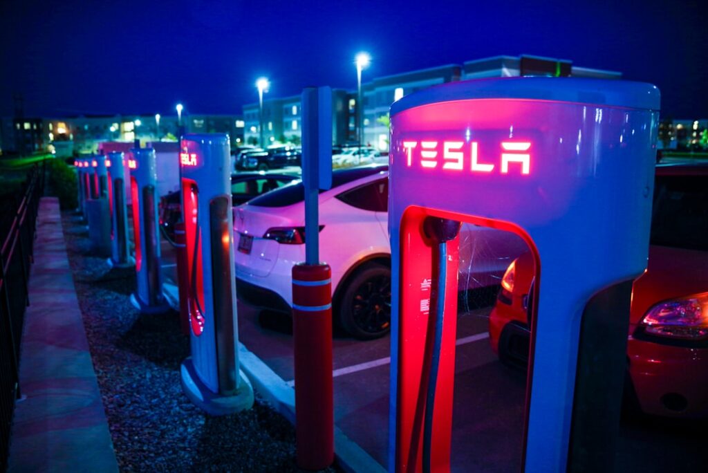 Parking z ładowarką elektryczną w Gdańsku