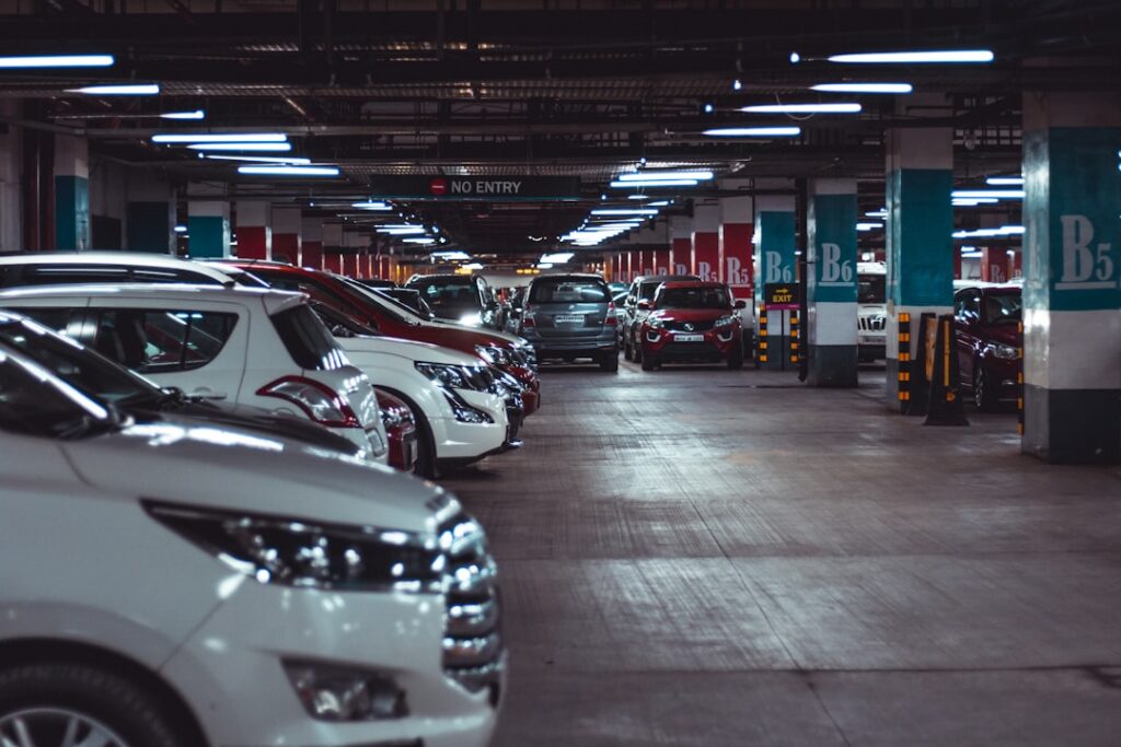 Parking przy Kasprowym Wierchu przed wyjazdem